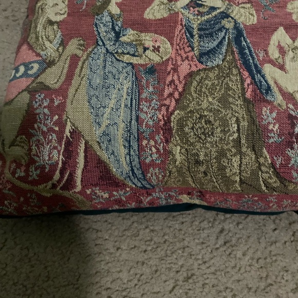 The Smell The Lady at The Unicorn 1 Large French MCM Tapestry Pillow Sham 16x16 - Picture 9 of 13